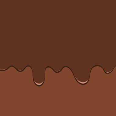 Çikolata damlayan vektör çizimi. Erimiş çikolata jöleli gıda arka planı.