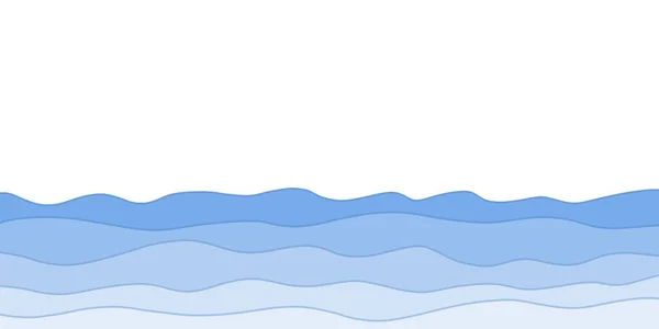 Μπλε Θάλασσα Κύματα Μοτίβο Απρόσκοπτη Υφή Θαλασσινού Νερού Απλό Διάνυσμα — Διανυσματικό Αρχείο