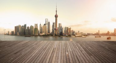 shanghai Bund skyline kentsel yapılar manzara