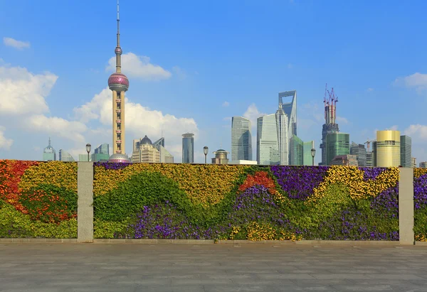 Shanghai bund skyline punto di riferimento a New paesaggio della città — Foto Stock