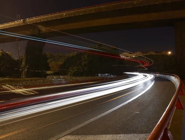 Karayolu gece — Stok fotoğraf