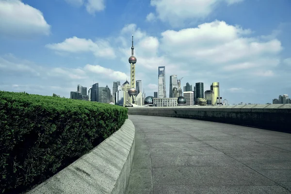 Shanghai bund landmark skyline op stad landschap — Stockfoto