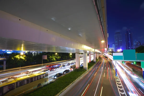 上海高速城市高架桥施工 — 图库照片