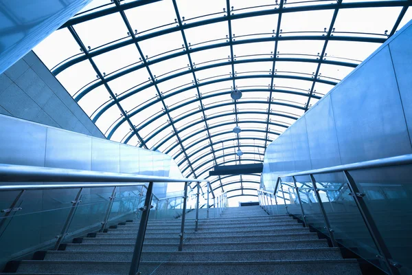 Modern architecture steps of moving business escalator and stair — Stock Photo, Image