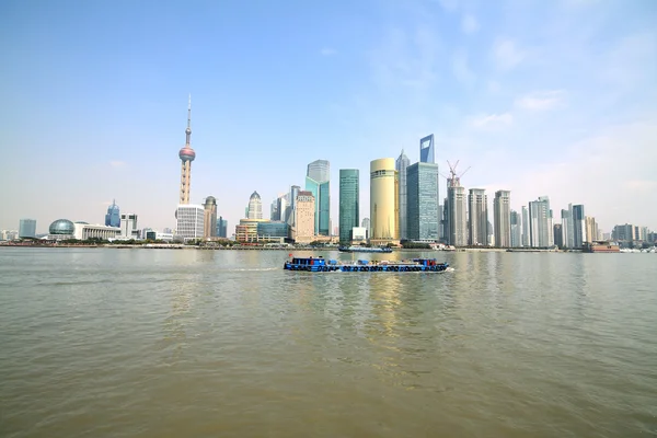 Shanghai architettura moderna skyline paesaggio urbano in Estremo Oriente — Foto Stock