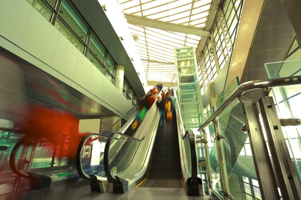 Modern steps of moving business escalator — Stock Photo, Image