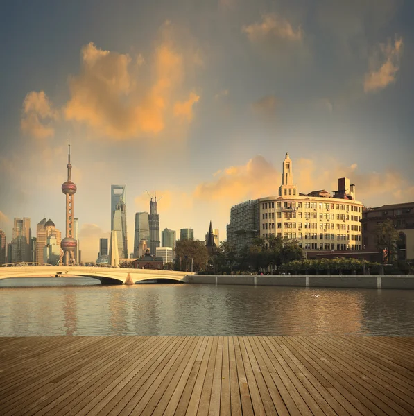 Shanghai bund hito horizonte edificios urbanos paisaje — Foto de Stock