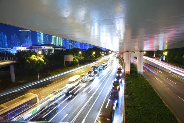 Shanghai high-speed urban viaduct construction — Stock Photo, Image