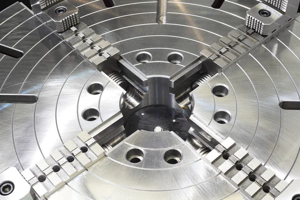 Powerful industrial equipment rotary table close-up — Stock Photo, Image