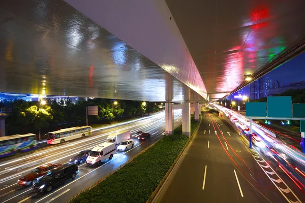 Shanghai construcción de viaductos urbanos de alta velocidad —  Fotos de Stock