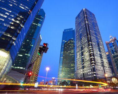 yüzyıl Caddesi sokak sahne shanghai, Çin.