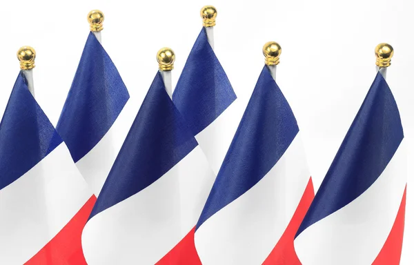 France flags queue — Stock Photo, Image