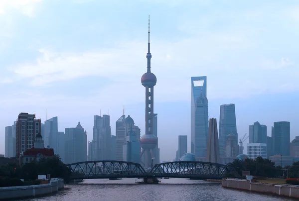 Shanghai bund medeltida överbryggar — Stockfoto