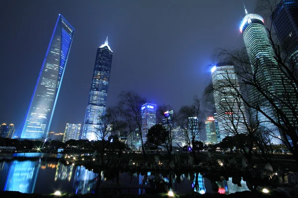 Shanghai Lujiazui Finance & staden byggnader stadslandskapet — Stockfoto