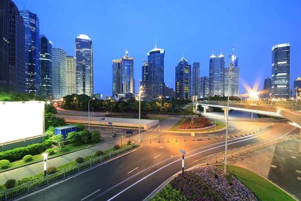 Lujiazui Financiën, handelszone van moderne stedelijke architectuur — Stockfoto