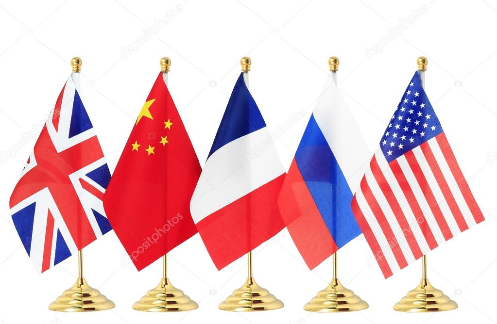 Flag of China France Russia UK USA