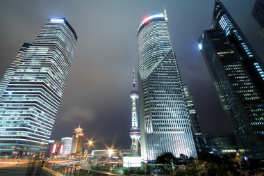 arka plan gece görüş shanghai şehir landmark binalar