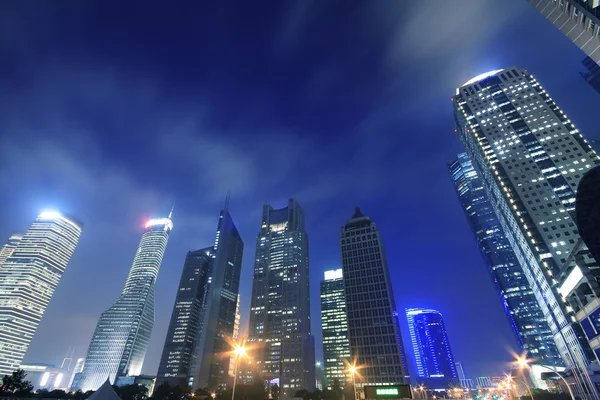 Shanghai modern stad natten bakgrunder — Stockfoto