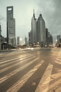 yüzyıl Caddesi sokak sahne shanghai, Çin.