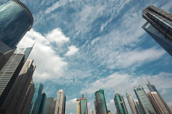 Look up modern urban office buildings in Shanghai — Stock Photo, Image