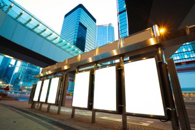 modern şehir hongkong gece ışık tv kutu reklam