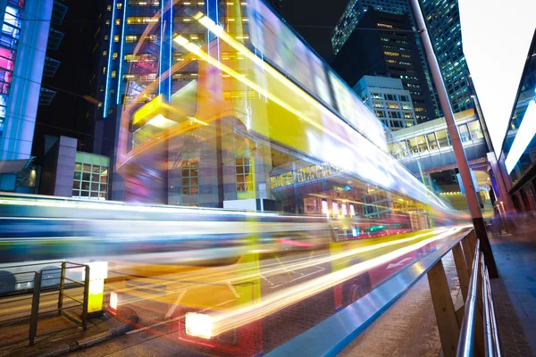 HongKong of modern landmark buildings backgrounds road light tra — Stock Photo, Image