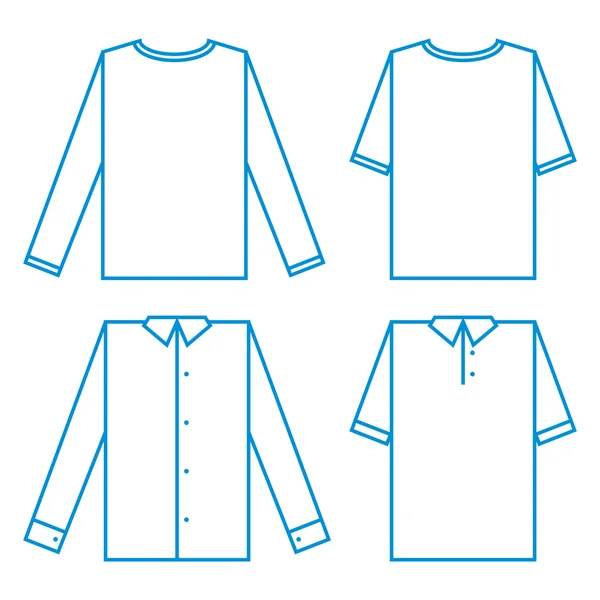 Conjunto de camisas diferentes — Archivo Imágenes Vectoriales