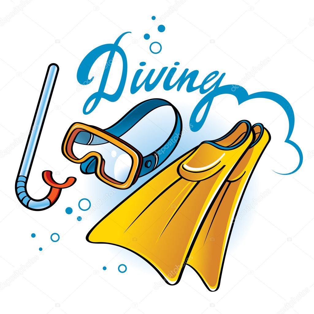 Diving equipment — Stock Vector © ofchina 12379782