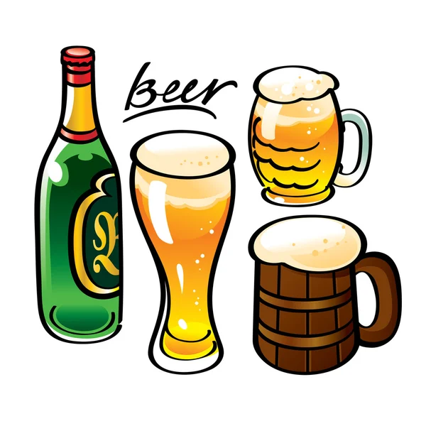 Sör alkohol ital — Stock Vector