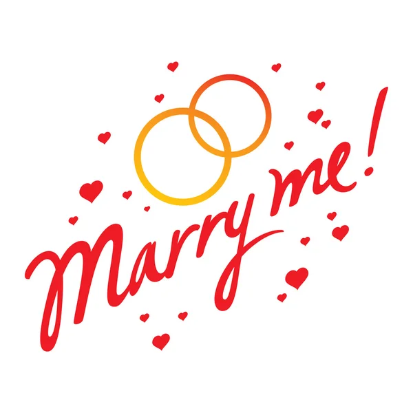 Heirate mich — Stockvektor