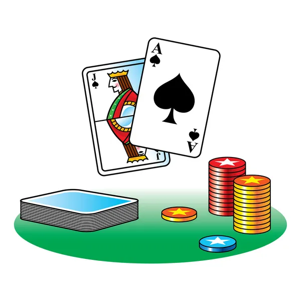 Poker Black jack — Vetor de Stock