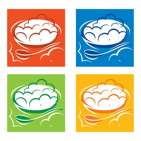 Dumplings raviolis alimentaires — Image vectorielle