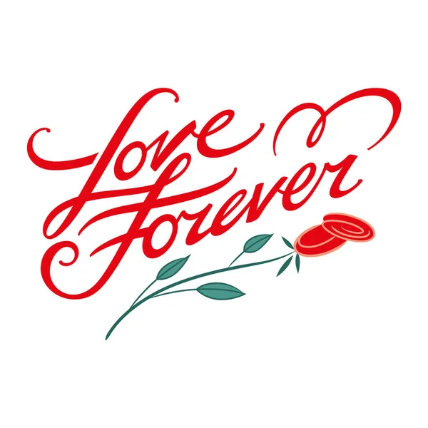 Love Forever Image Greeting Card Any Holiday Date Birthday Wedding — Vetor de Stock