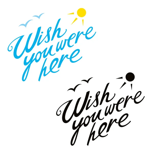 Wish You Were Here Abstract Image Wish See Someone Nearby — Stock Vector