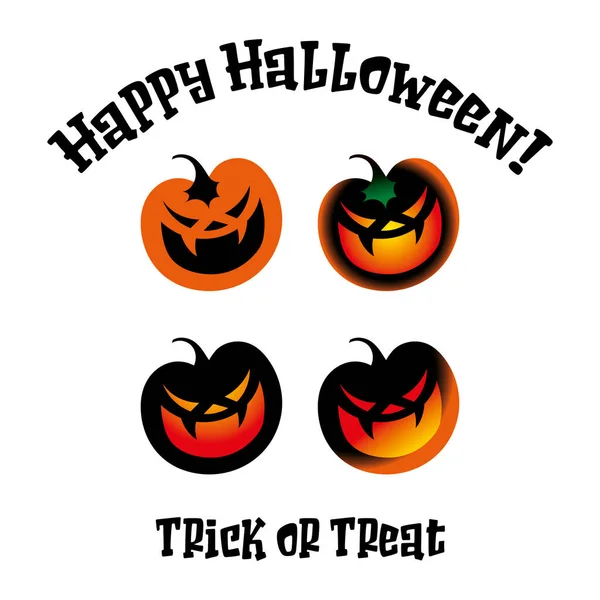 Dreadful Laughing Pumpkins Happy Halloween Holiday Image Scary Spooky Characters Vectores De Stock Sin Royalties Gratis