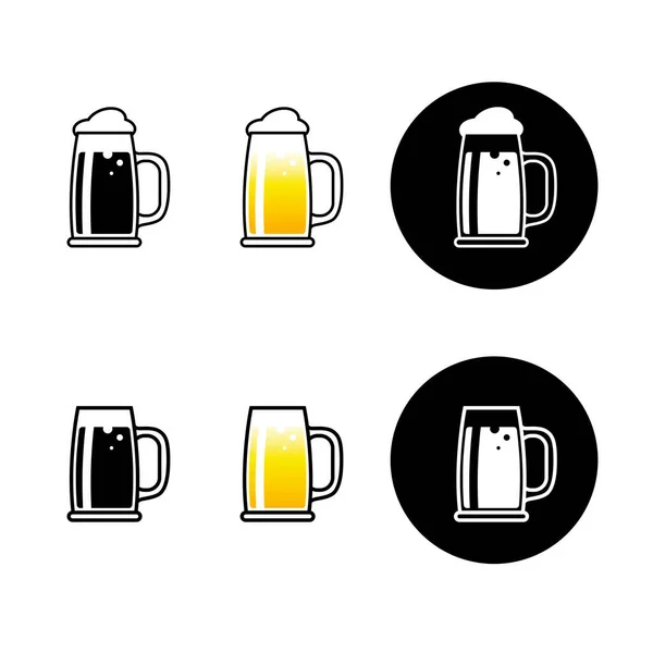 Taza Cerveza Imagen Icono Símbolo Ilustración Para Sitio Web Tarjeta — Archivo Imágenes Vectoriales