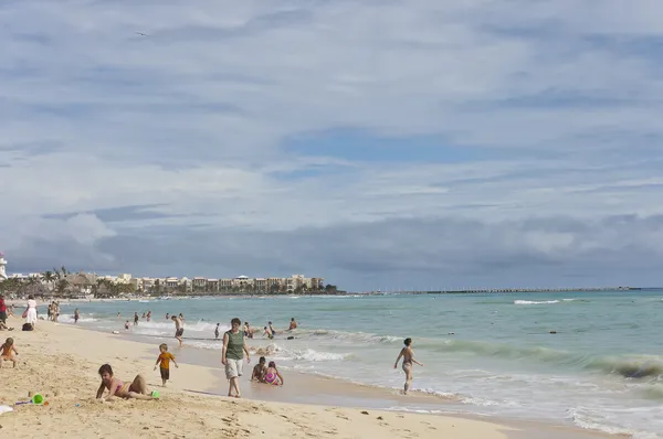 Pláž scény v Cancúnu — Stock fotografie