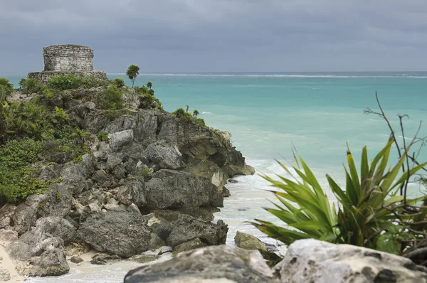 Tempel van de wind in tulum, — Stockfoto