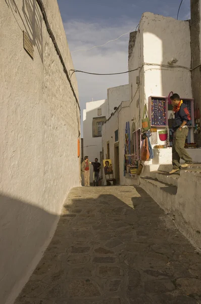 Cena de rua em Skala, Grecia — Fotografia de Stock