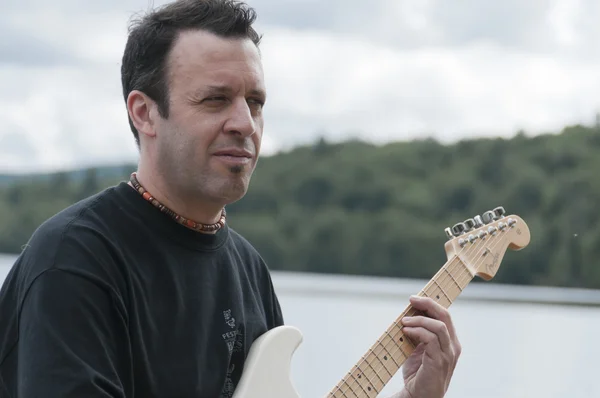 Retrato de guitarrista — Foto de Stock