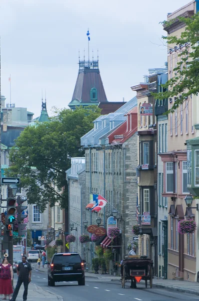 Escena callejera en la vieja ciudad de Quebec — Foto de Stock