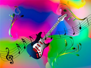 Mavi gitar müzik notlar
