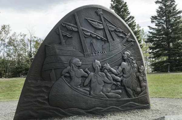 Esculturas históricas de hierro fundido de Gaspe — Foto de Stock