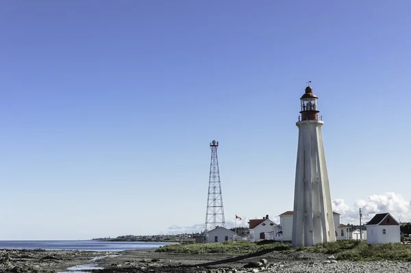 Quebec  Lighthouse And Village — Stock Photo, Image