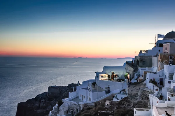 Twilight hour over Santorini — Stock Photo, Image