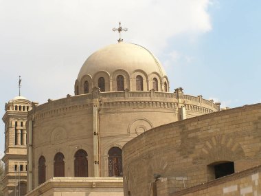 Eski Kahire, Mısır, Afrika 'da Coptic Kilisesi' ni (El Muallaqa) asmak