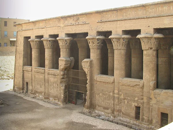 Edfu Tempel Gewijd Aan God Horus Van Falcon Gelegen Westoever — Stockfoto