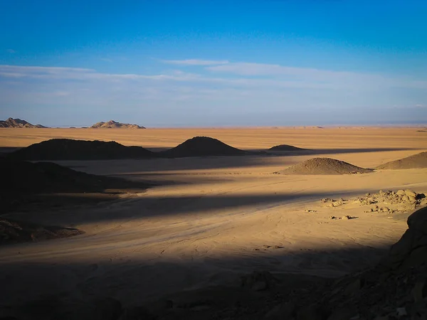 Sahara Woestijn Lichtgevend Landschap Van Zandduinen Egypte Afrika — Stockfoto