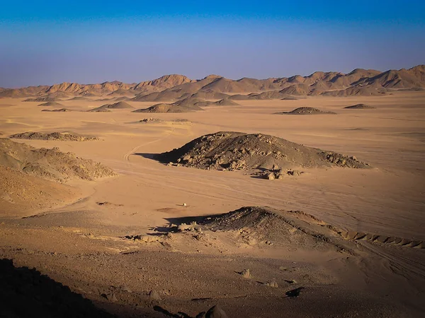 Sahara Woestijn Lichtgevend Landschap Van Zandduinen Egypte Afrika — Stockfoto