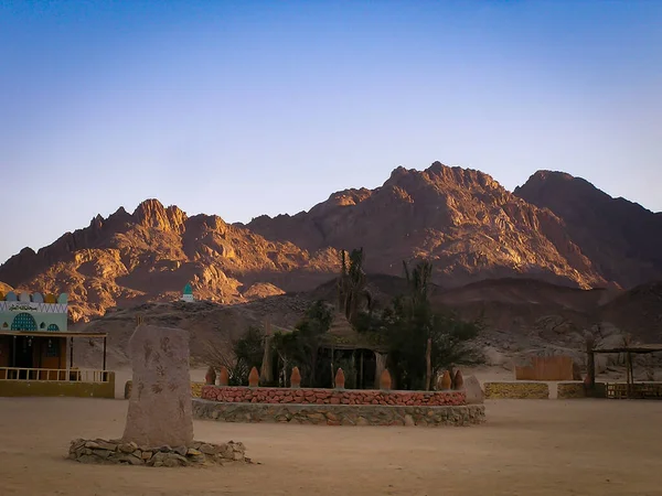 Schilderachtig Uitzicht Bedoeïenen Dorp Sahara Woestijn Egypte Afrika — Stockfoto
